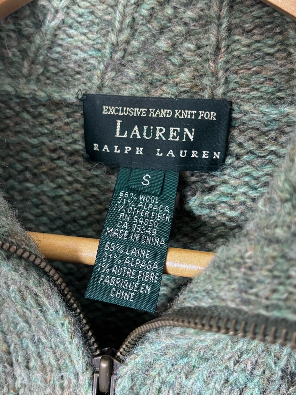 Lauren Ralph Lauren Wool Alpaca Fair Isle Hand-Knit Nordic Christmas Sweater S/M - Picture 2 of 5